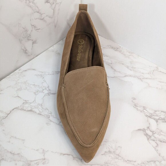 NEW Bella Vita Women's Alessi Flat Cognac Kid Suede Leather 12 Narrow 2A - Picture 2 of 13